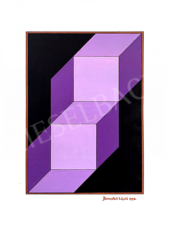 For sale Monostori, László - Purple Cubes, 1998 's painting