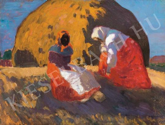  Iványi Grünwald, Béla - Noon-Rest, c. 1905. painting