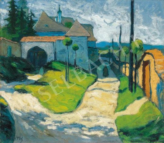  Lakatos, Artúr - Street in Sunshine, c. 1910. painting