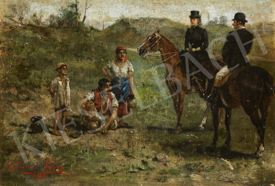 Kubányi, Lajos, - Riding Out, 1890 painting