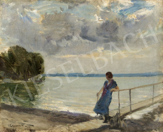  Czencz, János - Lake Balaton, 1924 painting