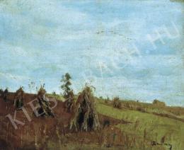  Rudnay, Gyula - Landscape with Corn Sheaves, Early 1920s. 