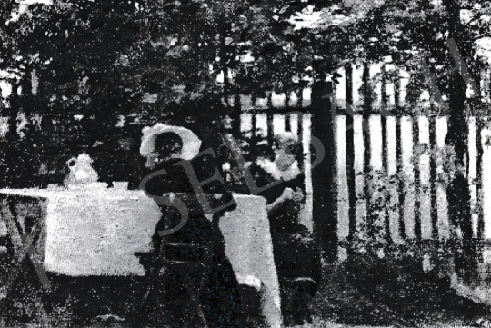  Ferenczy Károly - A neuwittelsbachi kertben / Kerti jelenet / Lugasban / Reggeli lugasban, 1893 festménye