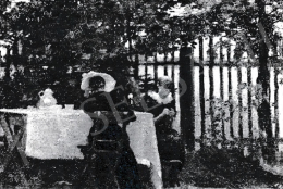  Ferenczy Károly - A neuwittelsbachi kertben / Kerti jelenet / Lugasban / Reggeli lugasban, 1893 