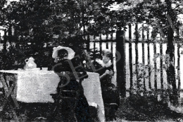  Ferenczy, Károly - In the Garden of Neuwittelsbach / Garden Scene / In the Arbour / Breakfast in the Arbour, 1893 