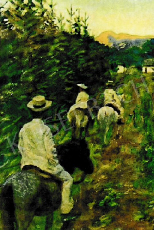  Ferenczy, Károly - Homecoming / Equestrian at Izvora, 1905 painting