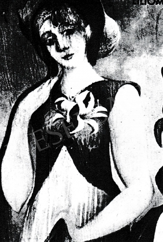  Csontváry Kosztka Tivadar - Liliomos nő festménye