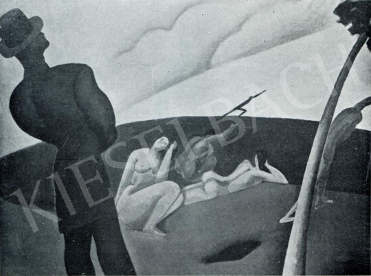 Berény, Róbert - Composition with Silhouettes, 1911 painting
