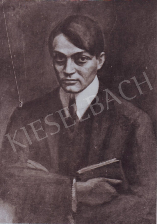  Czigány, Dezső - Portrait of Endre Ady, 1908 painting