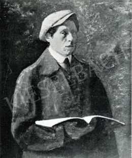  Czigány Dezső - Önarckép könyvvel, 1910-1911 