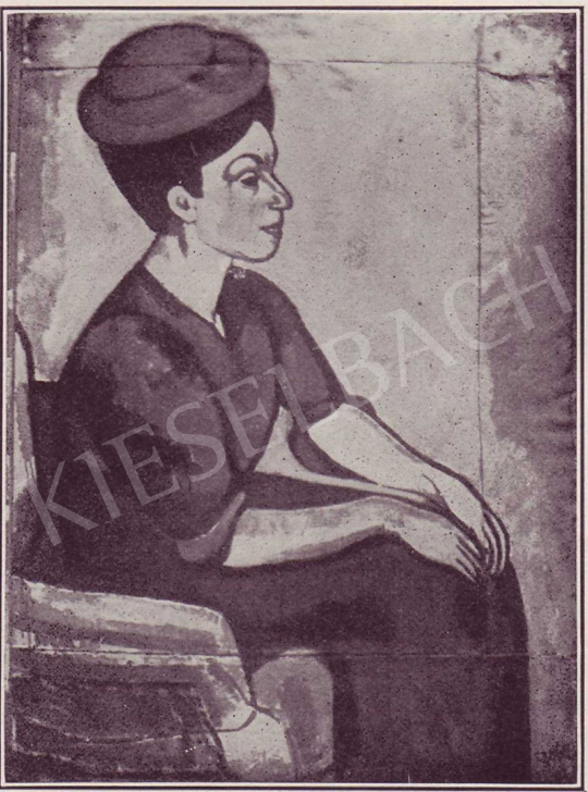 Czóbel, Béla - Portrait of a Woman, 1907 painting