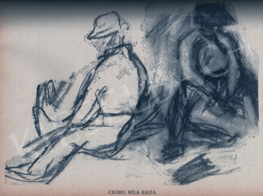  Czóbel Béla - Tanulmány, 1913 körül festménye