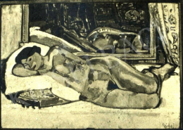  Czóbel Béla - Fekvő női akt, 1907 