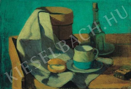 Nagy Balogh, János - Still-Life with Sieve, Roll and Mug, c. 1910. painting
