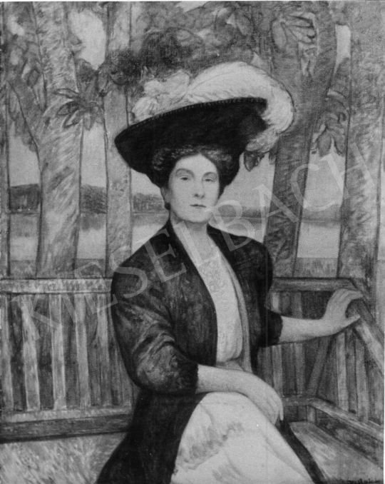  Kernstok, Károly - Portrait of Mrs Ödön Révai, 1907 painting