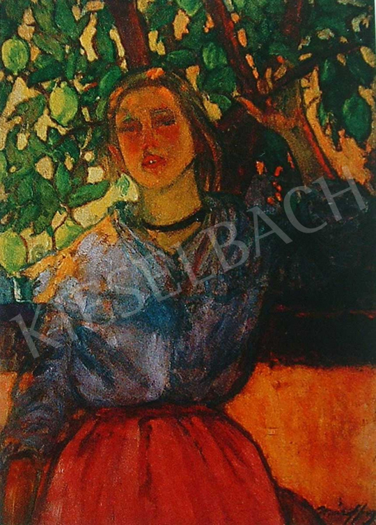  Márffy, Ödön - Girl under a Lemon Tree, 1907 painting