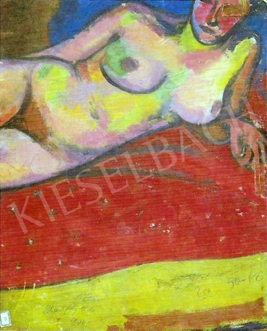  Márffy, Ödön - Lady Lying on the Sofa, c. 1909 painting