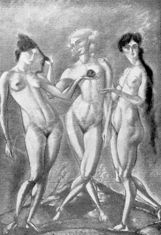  Márffy, Ödön - Three Graces, 1911 painting
