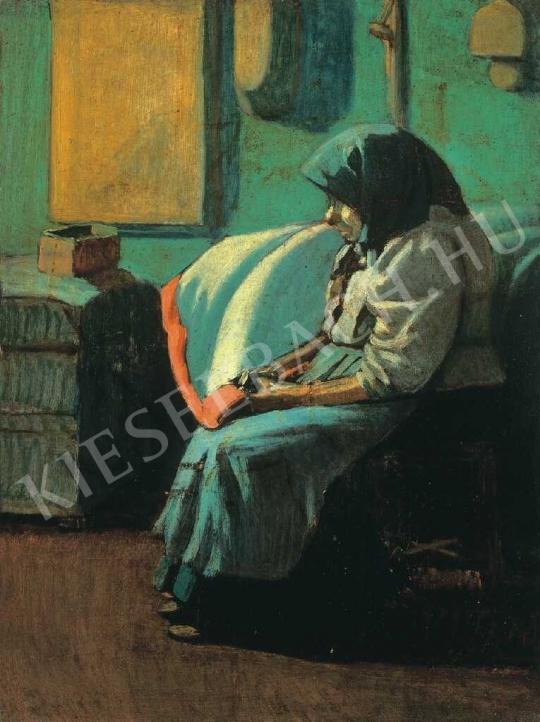 Nagy Balogh János - A művész anyja, 1910-es évek első fele festménye