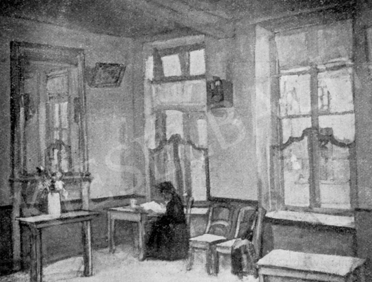  Márffy, Ödön - Green Room, 1906 painting