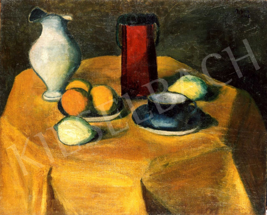 Orbán, Dezső - Still Life with Vases, c. 1911 painting