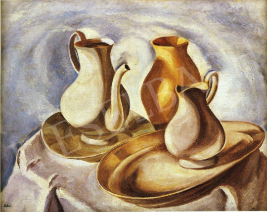 Orbán, Dezső - White Still Life, 1915 painting