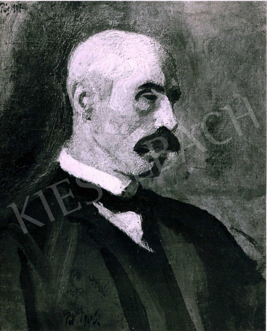  Pór, Bertalan - Portrait of a Man, 1907 painting