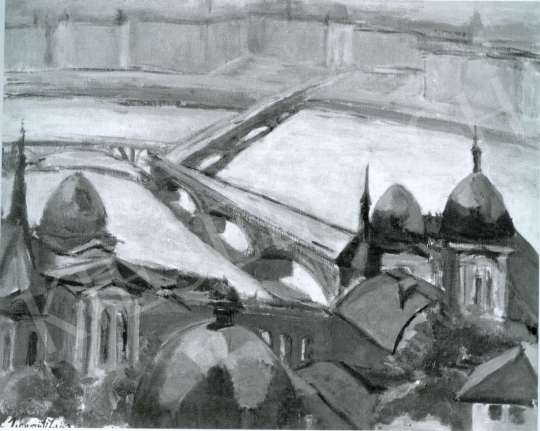 Tihanyi Lajos - Margit-híd, 1913-1914 festménye
