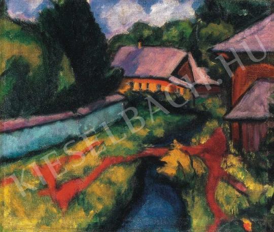 Tihanyi, Lajos, - Street in Nagybánya (A View), 1909. painting