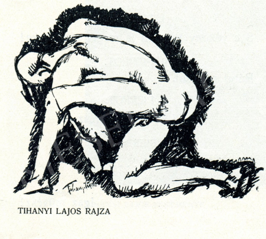 Tihanyi, Lajos, - Nude of a Kleeling Boy, 1910 painting