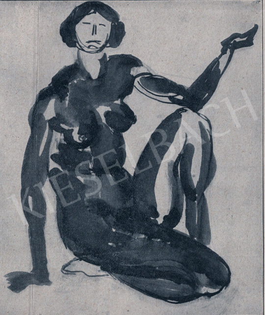 Fémes Beck Vilmos - Női akt, 1912 festménye