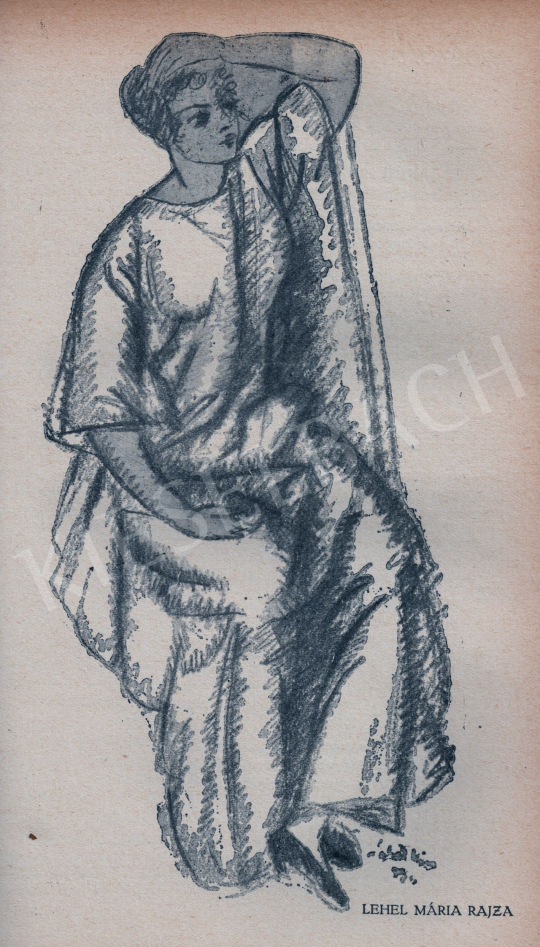 Lehel, Mária - Sitting Woman, before 1913 painting