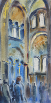  Lukács, Ágnes - A Church in Ravenna, 1983 painting