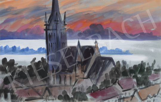 For sale  Lukács, Ágnes - St. Olaf's Church in Tallin, 1986 's painting