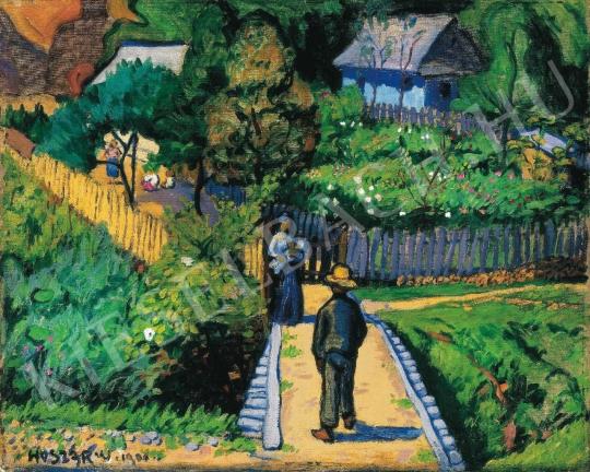 Huszár, Vilmos - In a Garden, 1906. painting