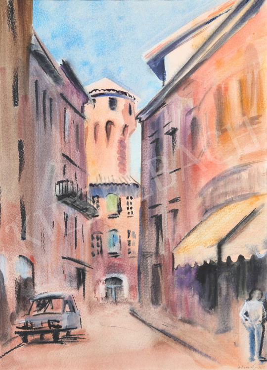 For sale  Lukács, Ágnes - Street in Albi, 1985 's painting