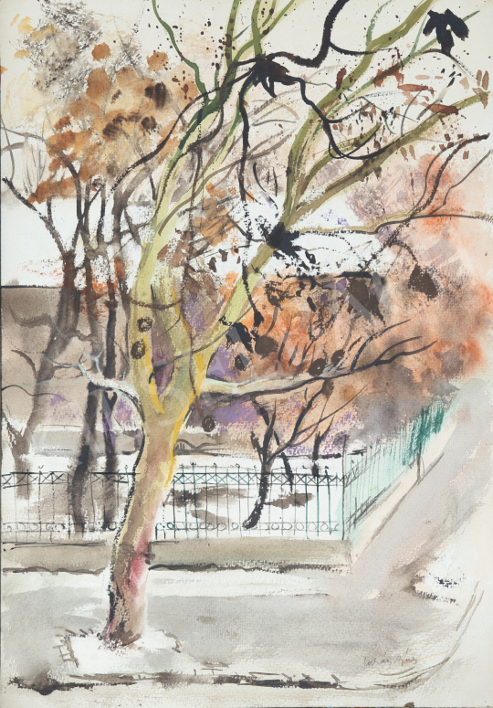 Eladó  Lukács Ágnes - Januári fák, 1986 festménye