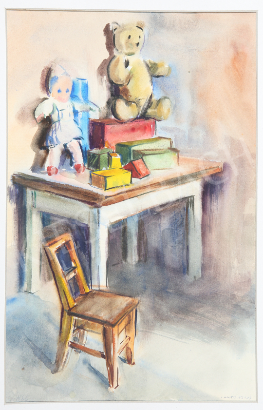  Lukács, Ágnes - Toys, 1960 painting