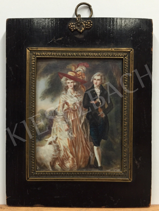 Eladó  Ismeretlen alkotó, 20. század eleje - Szerelmespár, 20. század eleje festménye