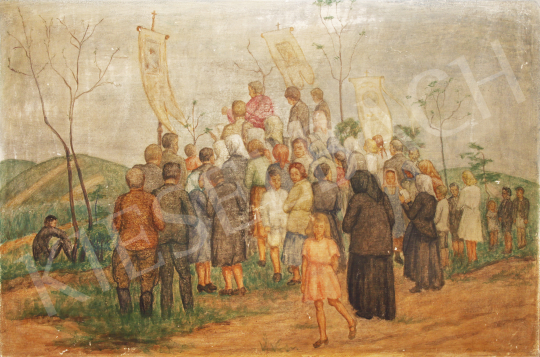 For sale  Lám, Ilona (Lám Ilus, Sz. Lám Ilona) - Procession 's painting