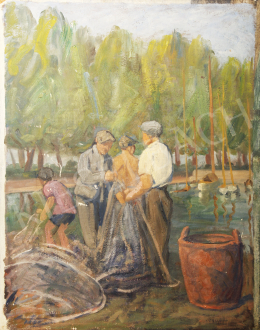  Lám, Ilona (Lám Ilus, Sz. Lám Ilona) - Fishermen in Szemes 