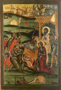  Greek Ikonpainter, 19th Century - Birth of Jesus, Greeak Ikon, 19th Century 