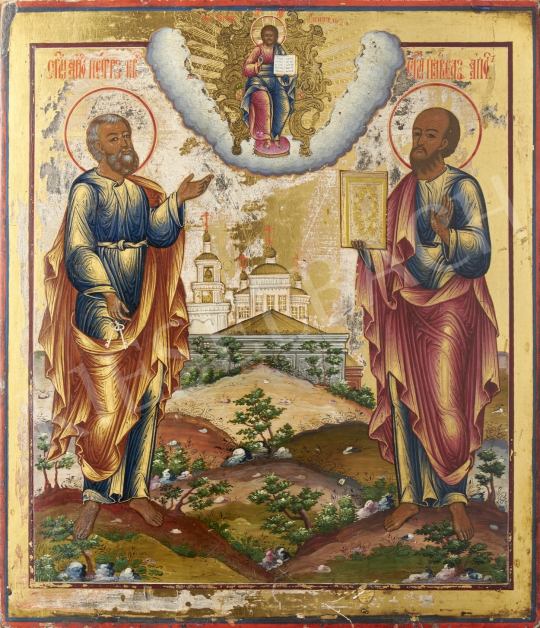  Russian Ikonpainter, The Second Third of the 19th Century - Peter and Paul's Angels, Russian Ikon, The Second Half of the 19th Century  painting
