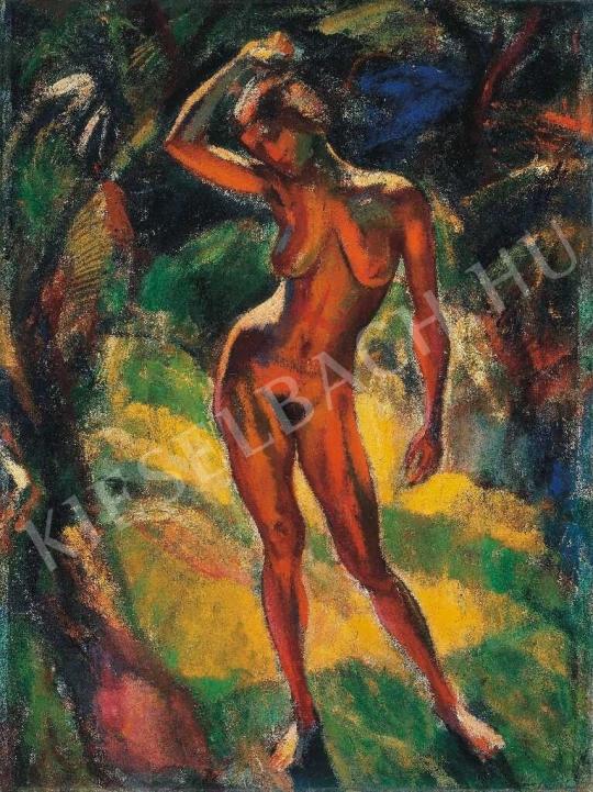  Márffy, Ödön - Standing Female Nude, 1910s. painting