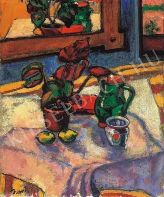 Tihanyi, Lajos, - Still-Life with Potted Plant, 1909. painting