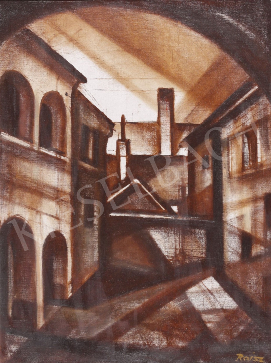  Roisz, Vilmos - Yard in Kőszeg painting