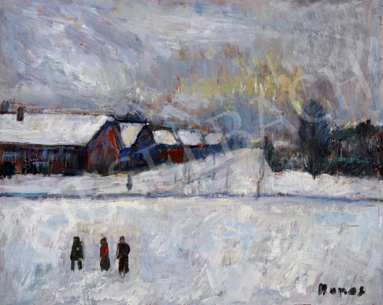 For sale  Monos, József - Village in Winter 's painting