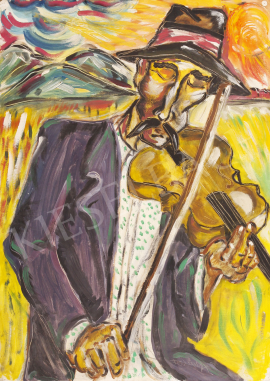 For sale  Peter Fulop - Gipsy Playing the Violin 's painting