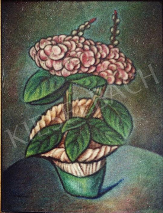 For sale Bánk, Ernő - Hydrangea (Realist Still Life of Flowers) 's painting