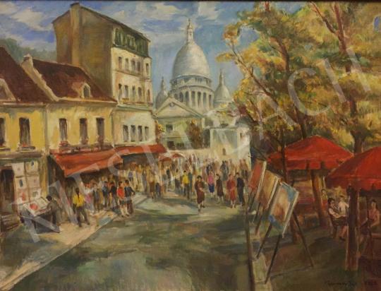 Udvary, Pál - Parisian Street Scene, 1980 painting